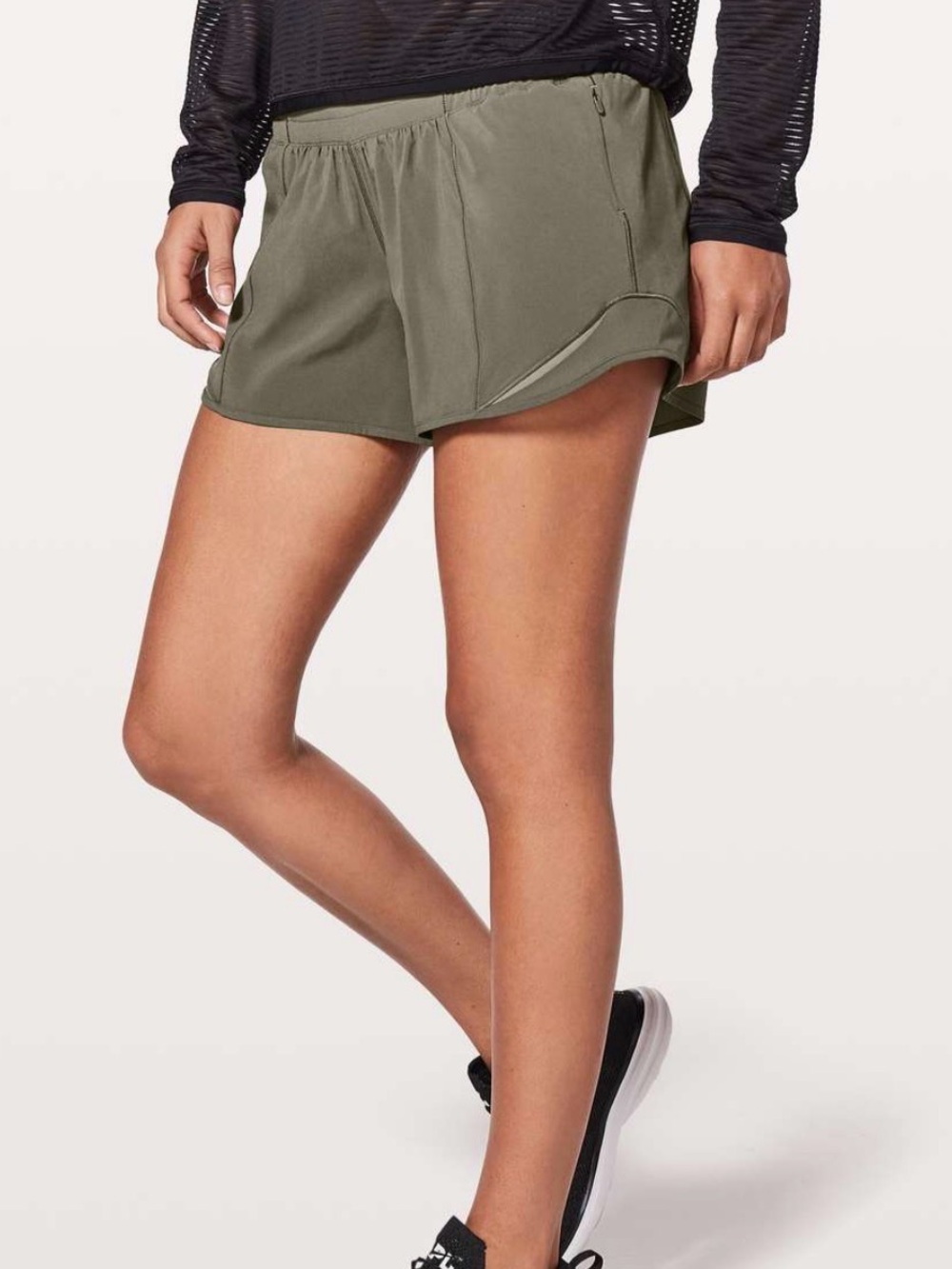 lululemon athletica Olive Green Athletic Shorts 8 tall 4 inch